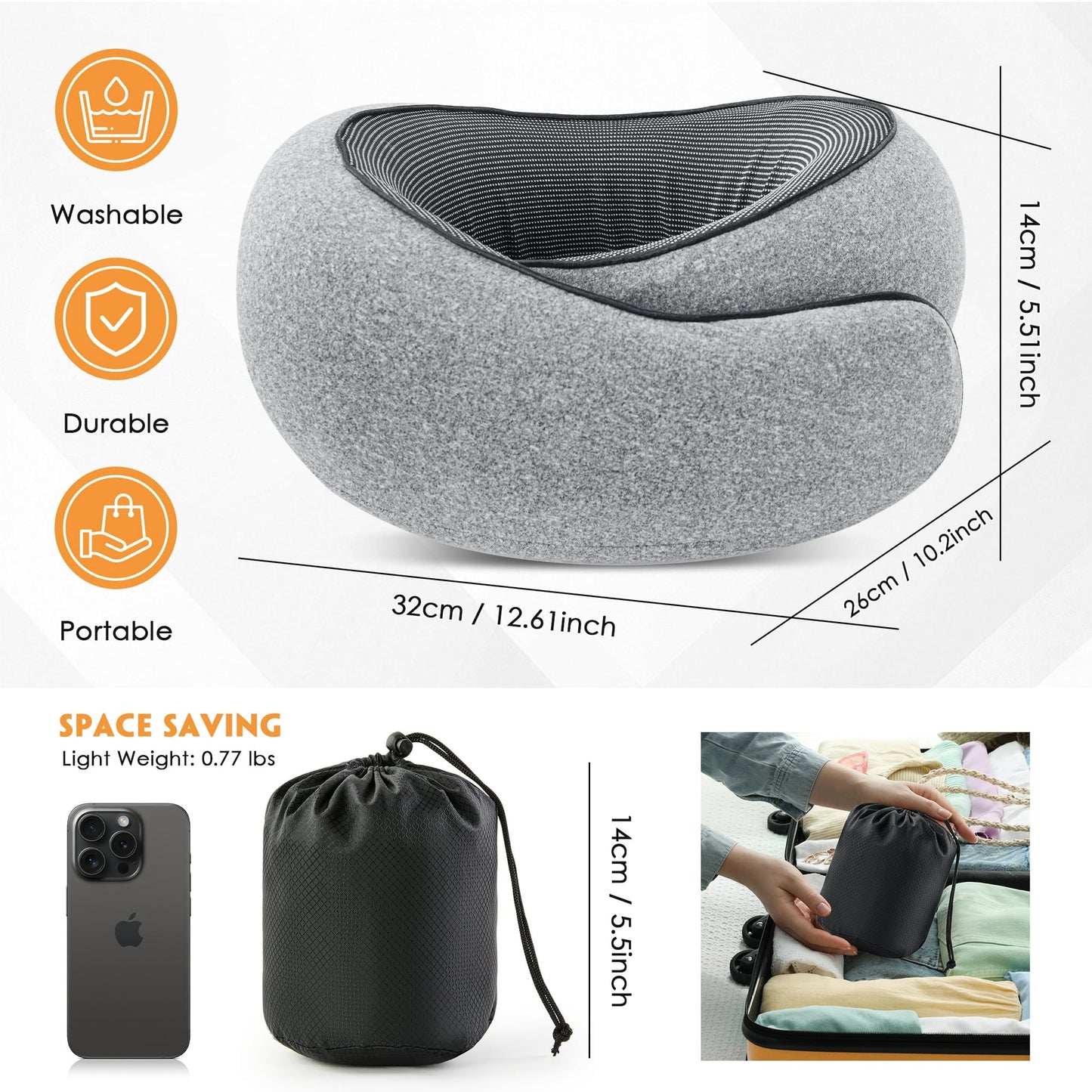 Travel Pillows for Airplanes, Travel Neck Pillow Travel Pillow