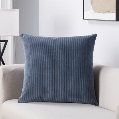 Navy Blue Pinwale Corduroy Decorative Throw Pillow Covers