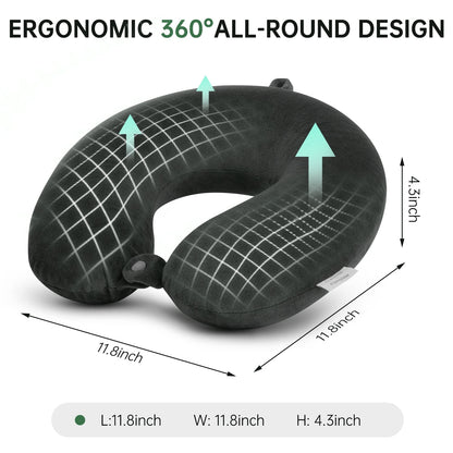 Travel Neck Pillow, Pure Memory Foam Travel Neck Pillow